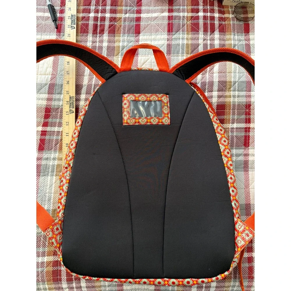 Vera Bradley Frill Lylas Backpack Paprika Retired Orange, Floral, Aztec. School
